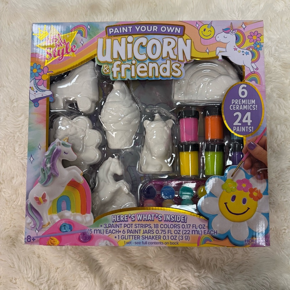NEW Just My Style Paint Your Own Unicorn & Friends Ceramics Set